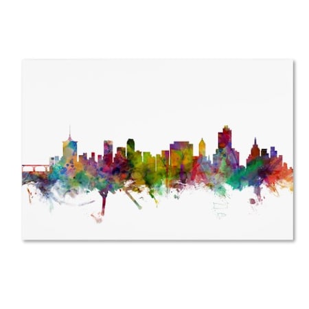 Michael Tompsett 'Tulsa Oklahoma Skyline' Canvas Art,16x24